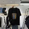 Camiseta Básica de Manga Corta de Algodón Puro Estilo Europeo para Mujer, Nueva Tendencia Verano 2026 Marca High Street con Estampado de Gato de Dibujos Animados