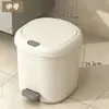 Nuevo modelo de cubo de basura doméstico con tapa, de pedal, para baño, inodoro, cocina, sala de estar, dormitorio, cubo de basura de pedal de gran capacidad