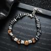 Pulseira de bambu com pedra olho de tigre masculina design de alta qualidade para todas as ocasiões moda nicho joias novas joias da moda chinesa atacado