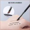 Brocha de Maquillaje Cangzhou K177 Brocha Delineadora de Ojos de Doble Punta Brocha para Cejas Hoz hacia abajo Brocha para Gusano de Seda Acostado Detalles de Hoja Biselada Un Paquete