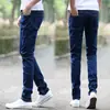 Primavera e Outono Stretch Jeans Masculino Slim-fit Perna Pequena Casual Calças Retas Coreano Moda Preto Sujo Resistente Calças de Trabalho
