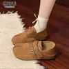 Piel auténtica, uso bidireccional, zapatos Mary Jane con plataforma para mujer, nueva colección otoño 2026, planos estilo hebilla, versátiles y elegantes, inspirados en Birkenstock