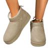 Zapatos de algodón para mujer 2024 invierno comercio exterior nuevos forrados de vellón pedal cálido botas de algodón talla grande damas botas de nieve del noreste
