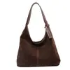 Bolsa Tote Vintage Maillard Fosca de Grande Capacidade Feminina Outono/Inverno 2024 Nova Estilo Ocidental Bolsa de Ombro/Axila para o Dia a Dia