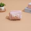 Bolsa de monedas de pana con lazo de diamante de color sólido, mini billetera de perlas, bolso pequeño para mujer, venta al por mayor