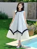 Vestido Sem Manga para Meninas Verão 2026 Novo Estilo para Meninas Mais Velhas, Vestido de Algodão Estilo Coreano, Vestido Regata Infantil