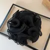 Scrunchie de Ruffle de Malha Suave de Quatro Camadas, Plissado Estilo Coreano, Acessório Sofisticado para Rabo de Cavalo Estilo Francês, Elástico de Cabelo Versátil