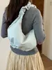 Bolsa tote casual plissada estilo coreano, modelo bolinho para mulheres, novo modelo 2026, elegante e moderna, bolsa de ombro retrô para o dia a dia, design simples