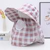 Chapéu xale de aba larga estilo coreano feminino para primavera e verão, chapéu para colheita de chá, chapéu de sol de rede respirável para ciclismo, trabalho agrícola seco, chapéu de sol