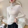 Suéter de Cachemira Listo para Usar de Primera Línea para Mujer en Otoño e Invierno Cuello Alto Ajustado Interior de Manga Larga Jersey de Punto de Lana Suéter Base