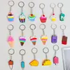 Llavero PVC Postre Simulación Goma Suave Colgante Metálico Pastel Dulce Adorno Colgante Regalo para Niñas Llavero Al Por Mayor
