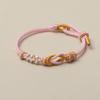 Pulsera Flor de Durazno Femenina Cuerda Roja Tejida a Mano Cuerda de Mano Nudo Mocky Hilo Cuentas de Transferencia de Oro DIY Semiterminada