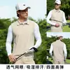 Pgm Roupa de Golfe Masculina Verão Estilo Coreano Colete Top Respirável Elástico Colete Masculino Jaqueta Pulôver