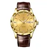 Binbond Douyin Popular Reloj para Hombre Comercio Exterior Reloj Dorado Correa de Acero Calendario Dual Semana Reloj de Cuarzo Venta al por Mayor Reloj para Hombre