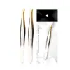 Pinça de Sobrancelha Inclinada de Aço Inoxidável Personalizada, Pinça Inclinada para Cílios Postiços, Pinça para Pelos do Nariz, Curvador de Cílios Postiços, Pinça para Aparar Sobrancelhas