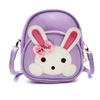 Bandolera de un hombro con doble espalda multifunción de 3 usos para niños de jardín de infancia, para niñas, para bebés, mini bolsa portátil de doble hombro, conejo de orejas largas