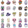 Compra Directa Transfronteriza a Precio Fijo de 50 Piezas de Pegatinas Impermeables de Polipropileno de Calavera de Niña, Pegatinas Personalizadas Pintadas a Mano de Muñeca Rosa de Niña