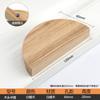 Tirador de puerta de armario de madera maciza con forma de semicírculo, estilo japonés moderno, sencillo, de haya y nogal negro, tirador de madera nórdica.