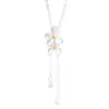 Colar com Pingente de Flor Gardênia e Franja em Prata de Lei S925 para Mulheres, Alto Padrão, Doce e Elegante, Corrente de Clavícula com Flor Pequena de Início de Primavera, Acessório de Luxo Leve