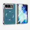 Adecuado para iPhone Duo: funda de teléfono magnética plegable con acabado electrochapado brillante, película protectora integrada y diseño a prueba de caídas