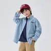 Ropa Nueva de Otoño 2026 para Niños Haima Camisa de Mezclilla Suave de Tencel para Niños Estilo Coreano Camisa de Moda Moda de Otoño
