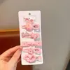 Grampo de Cabelo Rosa Hellokitty Franja Infantil Presilha Lateral Bico de Pato Acessórios de Cabelo Ursinho Fofo Grampo para Cabelo Quebrado Não Prende o Cabelo