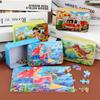60 piezas caja de hierro rompecabezas de madera animación dibujos animados rompecabezas de avión rompecabezas educación temprana infantil juguetes educativos fabricantes mayoreo