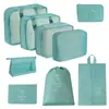 Bolsa de almacenamiento para viajes transfronterizos, set de neceser, bolsa de almacenamiento organizadora de ropa para equipaje de siete piezas, bolsa de almacenamiento de viaje