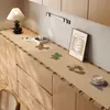 Mesa Auxiliar de Cuero de Dibujos Animados Esterilla para Mesa de Entrada Armario para Zapatos Armario para Vino Esterilla para Mesa Lavable Impermeable Esterilla Protectora para Encimera de Mueble de TV