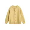Suéter cárdigan de punto con botones cepillados y cuello redondo para hombre y mujer en otoño e invierno, nuevo, casual, holgado, retro, versátil, chaqueta, tendencia