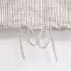 Roupas Femininas Transfronteiriças Primavera e Outono 2026 Moda Europeia e Americana Jaqueta de Nylon Xadrez Solta com Zíper Decorado e Laço para Mulheres F826012