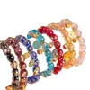 Pulsera de Vidrio Color Ceniza Estilo Templo Bestia Devoradora de Oro, Pulsera de Vidrio Multicolor, Pulsera del Palacio Auspicioso al por Mayor