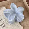Pinza para el pelo de verano estilo ins con bloques de color para mujer, pasador lindo de lunares japoneses para niña, pinza de tiburón grande para recogidos.