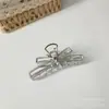 Presilha de Cabelo Simples com Laço Estilo Coreano Acessório de Cabelo de Liga Presilha Tubarão Pente de Cabelo Oco Nicho Presilha de Nuca Grande Acessório de Cabelo