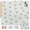 Tela crepé de algodón con estampado de doble capa, disponible en stock, con cara sonriente, para ropa de bebé y toallas de saliva.