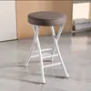 Sillas plegables al por mayor con respaldo, sillas de comedor para el hogar, sillas portátiles para dormitorios universitarios, taburetes redondos plegables de ocio para balcón