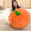Almohada de calabaza de simulación, adorno de Halloween para decoración del hogar, juguete de peluche, almohada vegetal con forma linda, sofá