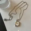 Colar de resina com zircônia em formato de coração, flor, estrela, geométrico estilo coreano, corrente para suéter de luxo leve, acessório moderno e elegante