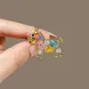 Novo Design Minimalista Micro-Incustado Zircônia Broche de Pônei Colorido, Estilo Japonês e Coreano, Alfinete de Vestido Fofo e Elegante