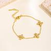 Collar de Trébol de Cuatro Hojas Europeo y Americano Ins Que No Se Desvanece Fresco y Dulce Flor Pulsera de Moda Juego de Joyería Joyería de Moda