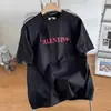 100% algodão, com estampa de letras Vano transfronteiriça, modelagem solta, gola redonda, manga curta, unissex, estilo verão, por Warren Tian N
