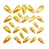 Uñas de Moda con Forma de Almendra y Punta Redonda, Color Dorado con Diamantes, Galvanizadas, Estilo Europeo y Americano, Uñas Desmontables Portátiles, Simples y Elegantes