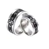 Anillo de Acero Inoxidable Joyería No se Desvanece Estilo Étnico para Hombre Nicho Simple Resistencia a la Corrosión Anillo de Acero de Titanio
