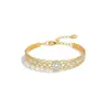 Pulsera Ajustable con Diamantes Microincrustados, Pulsera Hueca de Moda Lujosa Ligera, Joyería para Mujer, Regalo, Nuevo Producto Europeo y Americano de Amazon Transfronterizo