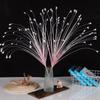 Flor de simulación pasto pavo real accesorios de decoración de boda pasto caña cola de gallo degradado colorido flor de simulación fuegos artificiales venta al por mayor