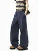 Novos Jeans de Verão 2026 para Homens e Mulheres, Azul Escuro Reto Solto Casual Versátil Caimento Leve Calças de Perna Larga para Homens