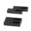 Suministro directo de fábrica 12 mm rectangular negro soporte superior de armario para colgar ropa tubo de ropa soporte de aleación de zinc soporte para ropa Soporte para ropa