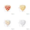 Colgante Redondo en Forma de Corazón de Acero Inoxidable Dorado Accesorios para Joyería DIY Collares Pulseras Venta al por Mayor