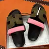 27 Cores Versão Alta H Chinelos 35-45 Masculino e Feminino Mesmo Uma Palavra Pele de Ovelha Palma Estampada Velcro Sandálias