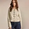Nueva chaqueta corta de estilo europeo y americano, cuello redondo, doble botonadura, estilo francés, elegante y chic, para uso de negocios y ocio.